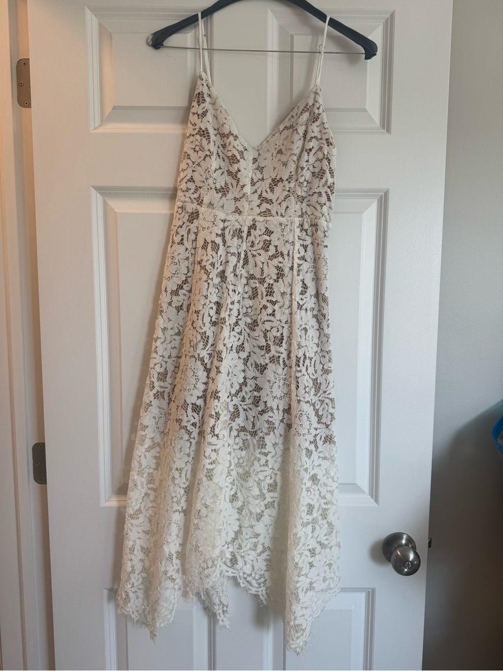 Lulu's White Lace Midi Dress